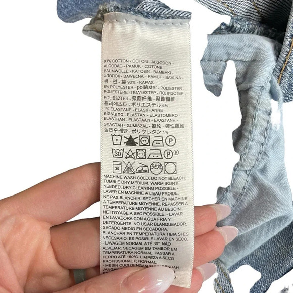 Levi's Wedgie Skinny Distressed Button Fly Jeans Size 29 - Picture 11 of 12